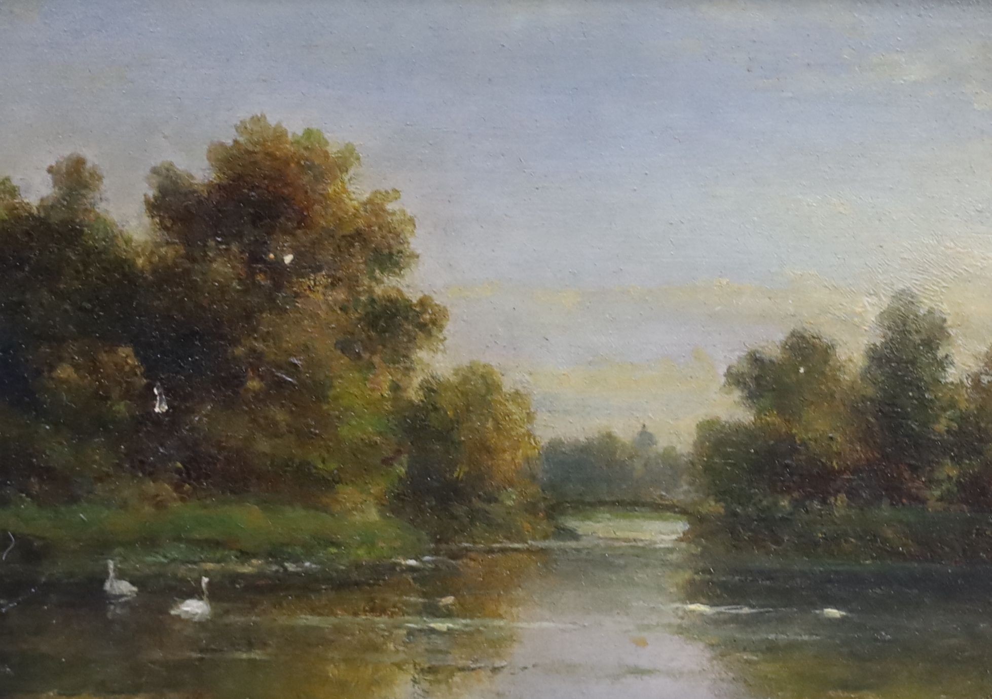 Lodewijk Johannes Kleijn (1817-1897), three oils on wooden panels, River landscapes, one signed, largest 13 x 17cm